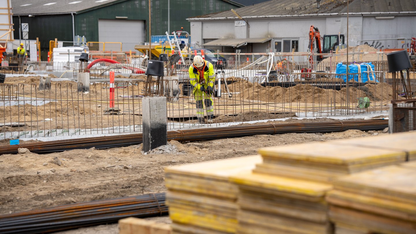 Campus Svendborg Havn - fundamentet støbes